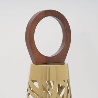 Homez Zahra Collection Lantern, Gold, 21.5*21.5*53 Cm