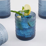 La Mesa 4 Pcs Tumbler Glass Set, Dark Blue 8*8*10 Cm image number 4
