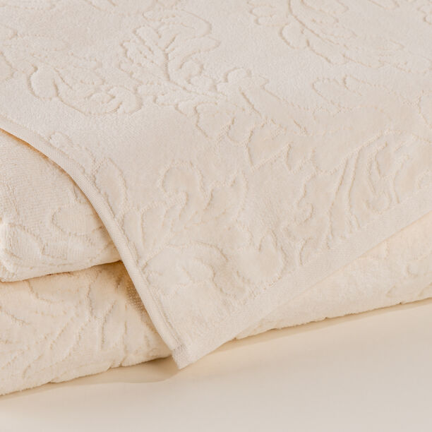 Boutique Blanche 4 Piece Ivory 100% Cotton Plush Velour Face Towel Set 30*30 Cm image number 1