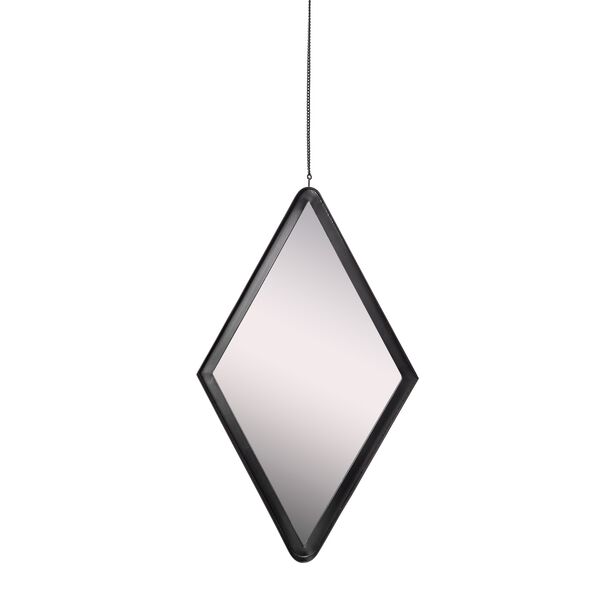 Iron Wall Mirror Special Shape, Black Powder Black  image number 0