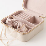 هومز صندوق مجوهرات سفر كرتون مستطيل 11.4*18*5.7سم، أبيض image number 3