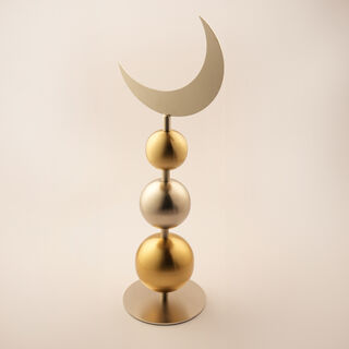 Homez Ramadan Decorative Crescent Design, Gold 17*20*59Cm