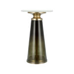 Side Table Glass Base And Marble Top 31*51 cm image number 1