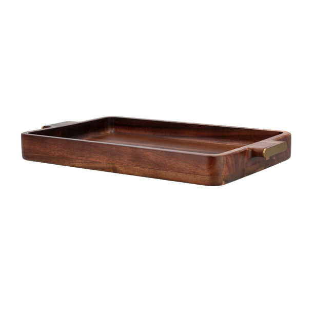 Serving tray black walnut 51.4*30.5*5.1 cm image number 0