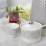 20Pcs Of Arabic Tea Glass And Coffee Porcleain Design Silver Turkish Design image number 2