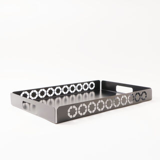 Dallaty steel serving tray 50*31*4.5cm, black