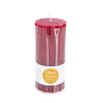 Pillar Candle Rustic, Ridge Burgundy Berry  image number 1