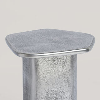 Homez Metal Side Table, Silver 48*46*52 Cm