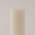Homez soya wax simple candle, white 7*7*15cm image number 2