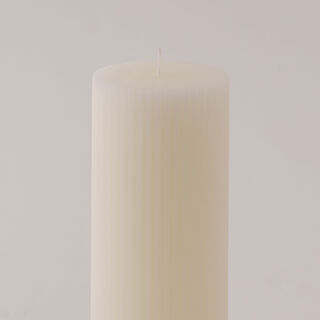 Homez soya wax simple candle, white 7*7*15cm