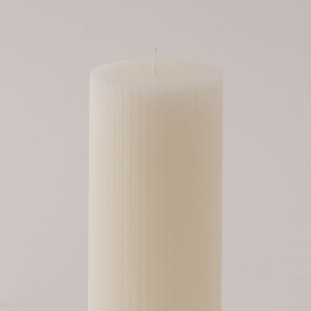Homez soya wax simple candle, white 7*7*15cm image number 2