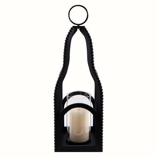 فانوس خشب اسود مقاس 22*22*67 سم