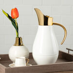 Dallaty steel vacuum flask white/gold 1L image number 3