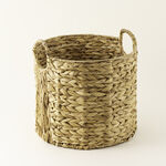 Homez Water Hyacinth And Rattan Storage Basket 35*35*35Cm, Beige image number 1