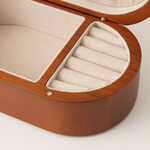 Homez small oval wooden jewelry box 16.5*9.5*5cm image number 3