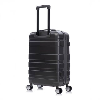 Travel Vision 3 Pieces Abs Wheeled Luggage Set, Dark Grey