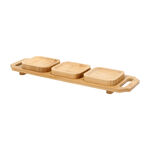 3Pcs Bamboo Plate Set with Tray 41*12* 3.5Cm image number 0