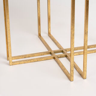 2 Pcs Nested Table Gold