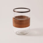 Homez glass candle holder 18*18*26cm, brown image number 1