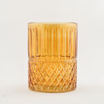 هومز سلة مهملات زجاج دايموند 18*18*26سم، بني image number 0