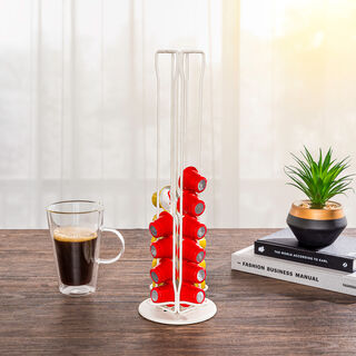 Capsule Stand Rotating in White