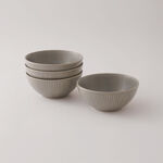 La Mesa 4 pcs stoneware bowl set, grey, 6" image number 0