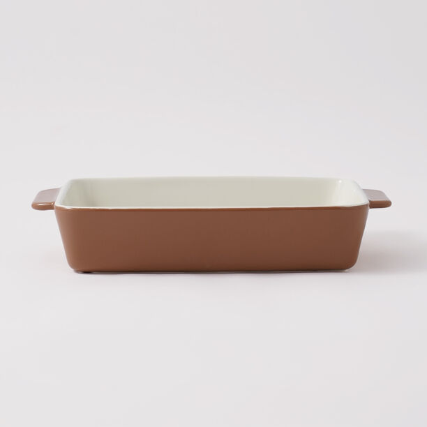 Alberto ceramic baking pan with metal grid 2000ml 32*19.7*6cm, brown image number 1