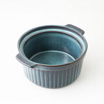 La Mesa stoneware food saver with lid 24.5*21*10.5cm, blue image number 3