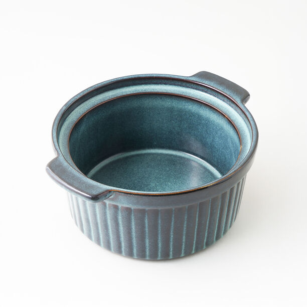 La Mesa stoneware food saver with lid 24.5*21*10.5cm, blue image number 3