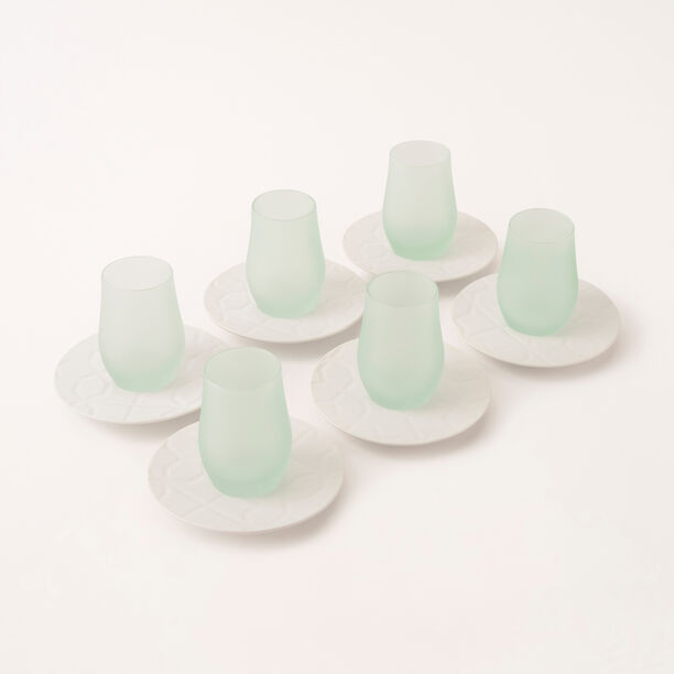 Safa'a white porcelain 12 tea set cup image number 4