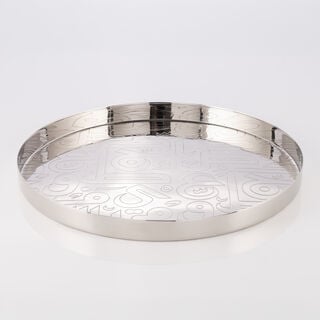 دلتي صينية تقديم فضية 40*40*3 سم