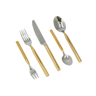 La Mesa gold stainless steel cutlery set 20 pc
