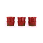 6 Pcs Ceramic Ramekin Set Red image number 0