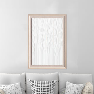 Homez white wooden art in frame 70*100cm