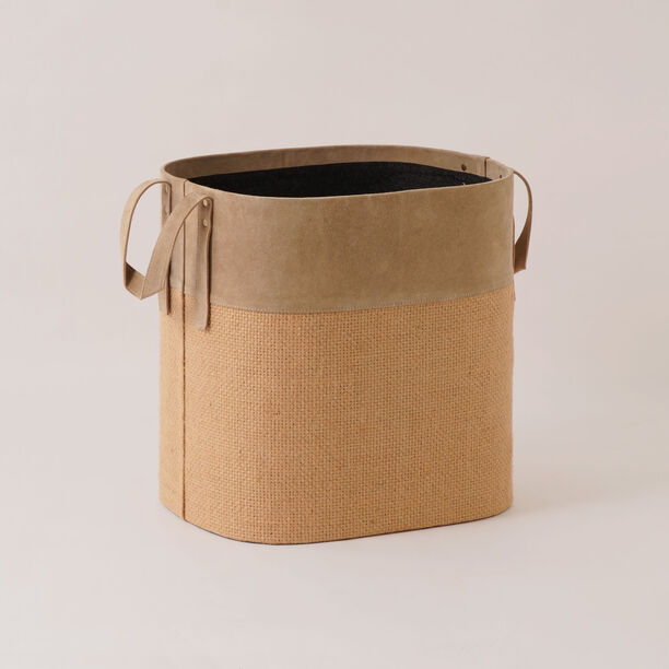 Homez Bamboo Storage Basket Set Of 2Pcs, Beige image number 1