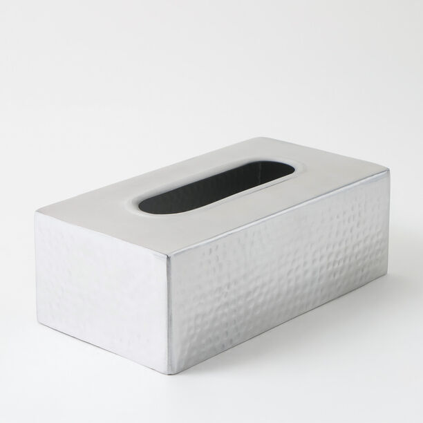 Homez aluminium tissue box, silver 22*12*8 cm image number 0
