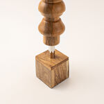 Brown wood Ramadan decoration 10*10*51 cm image number 2