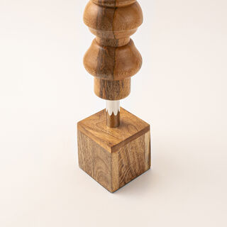 Brown wood Ramadan decoration 10*10*51 cm