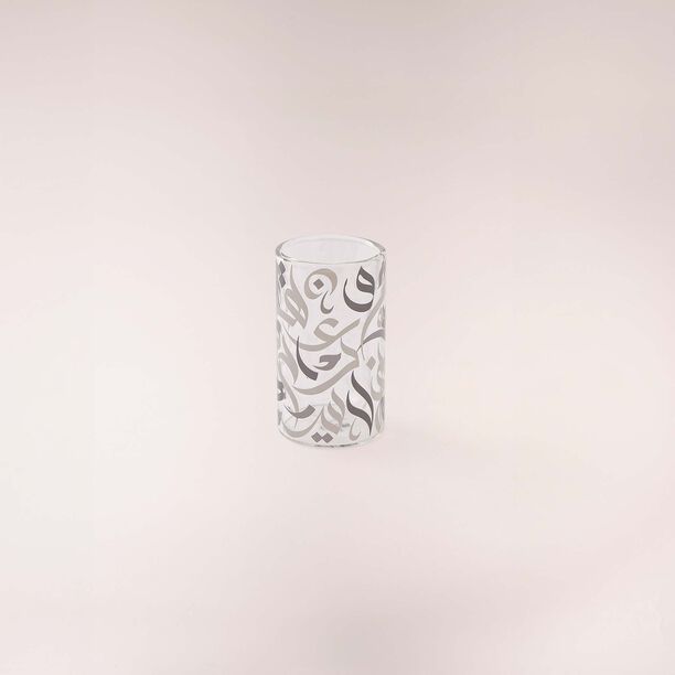 طقم أكواب شاي 6 قطع زجاج رمادي من دلتي image number 2