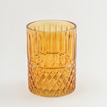 هومز سلة مهملات زجاج دايموند 18*18*26سم، بني image number 1