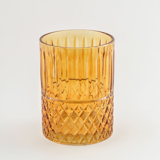 هومز سلة مهملات زجاج دايموند 18*18*26سم، بني image number 1