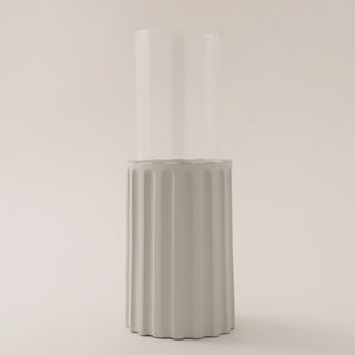 Homez Ceramic Candle Holder Taibah Collection, Cream 18.5*10.5*10.5Cm