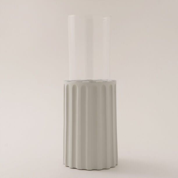 Homez Ceramic Candle Holder Taibah Collection, Cream 18.5*10.5*10.5Cm image number 0