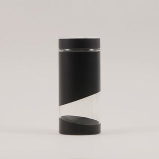 Alberto 4pcs glass canister set, black