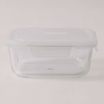 Alberto glass square food container 800ml with lid vent image number 1