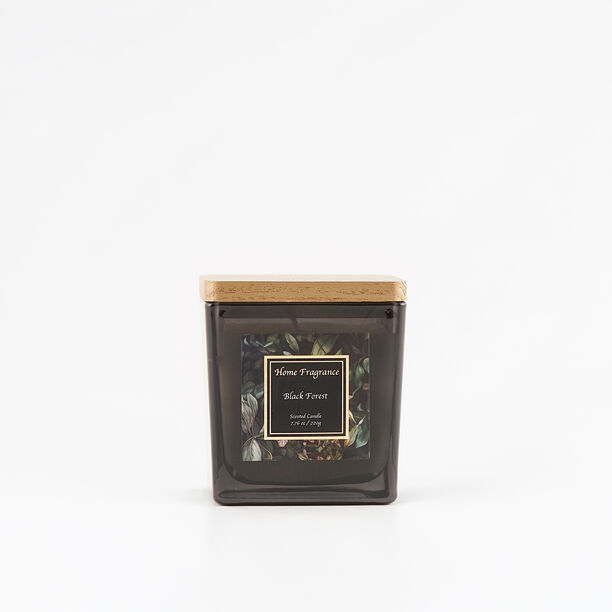 Homez scented glass candle black forest, 220g image number 2