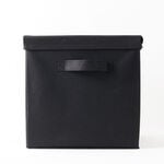 Homez Clothes Organizer Storage Box Polyester, Black 34*34*25Cm image number 3