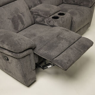 2 Seater dark gray recliner