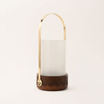Homez handcrafted wooden lantern 16*16*32 cm image number 0