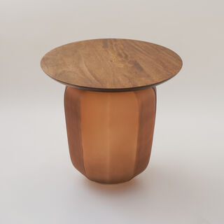 Homez wood coffee table 51*47cm, brown